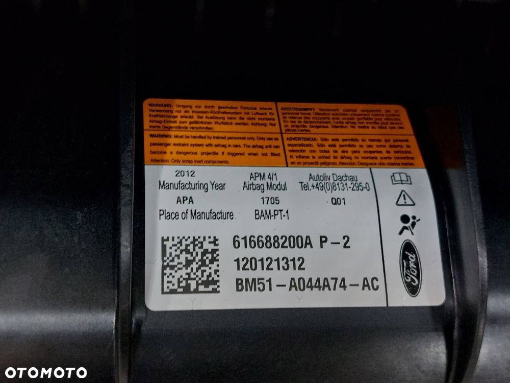 ZESTAW AIRBAG KOKPIT DESKA MODUŁ PODUSZKI PASY KOMPLET FORD FOCUS MK3 - 10