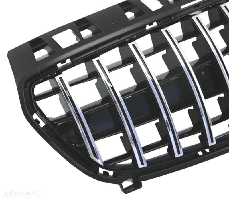 GRELHA FRONTAL MERCEDES A W176 12-15 GTR PRETO CROMADO A45 GT-R PANAMERICANA - 2