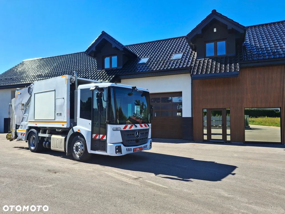 Mercedes-Benz Econic 1830 Śmieciarka FAUN VR5 LEV Euro 6 Zawieszenie Poduszki Światła Dzienne LED 4 Miejsca Tempomat - 1