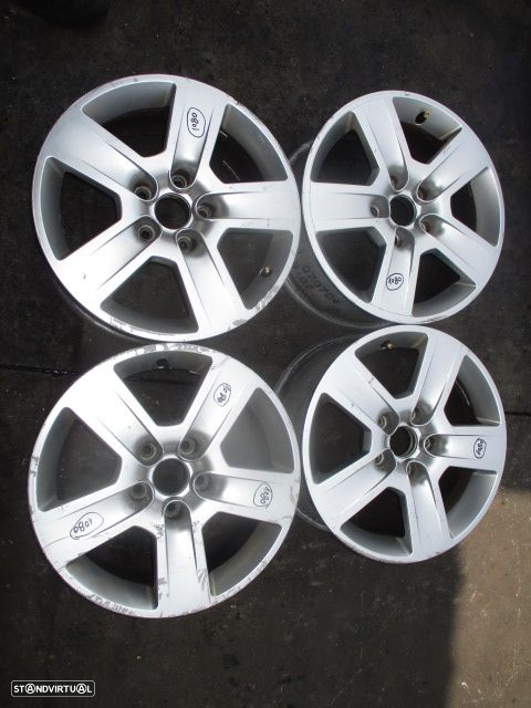 Jogo De Jantes JGJANT969 AUDI A4  8E FASE 1 2005 1.9TDI 130CV 4P PRETO ET42 7X16 5X112 56Mm - 2