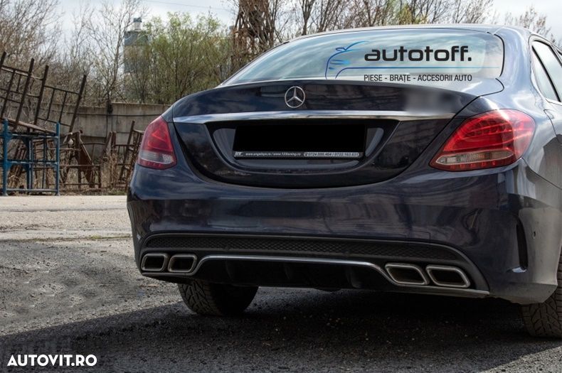 Difuzor bara spate Mercedes W205 C-Class (14-18) C63 Chrome Design - 6