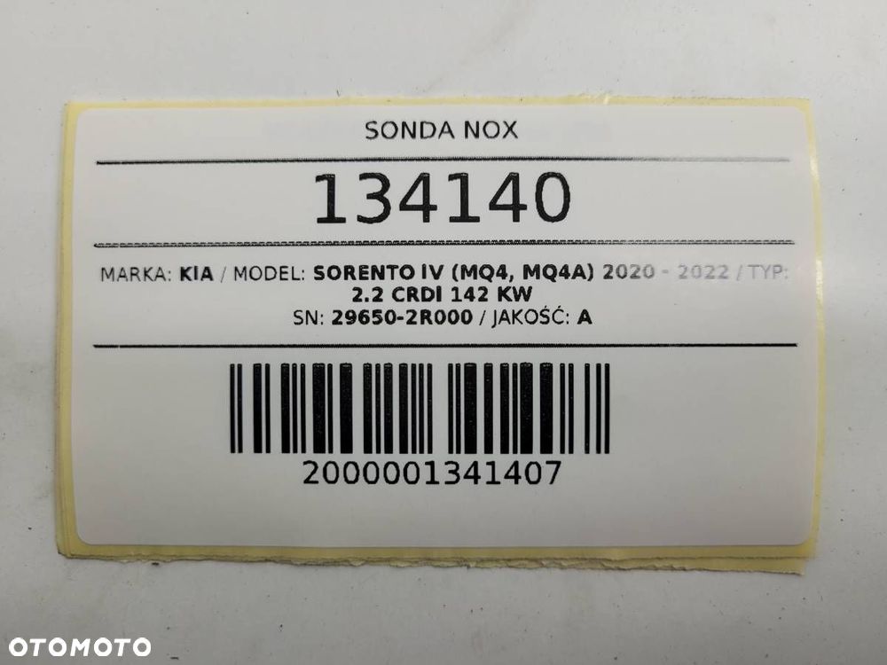 CZUJNIK SONDA NOX KIA SORENTO IV MQ4 29650-2R000 2.2 CRDI 193KM - 7