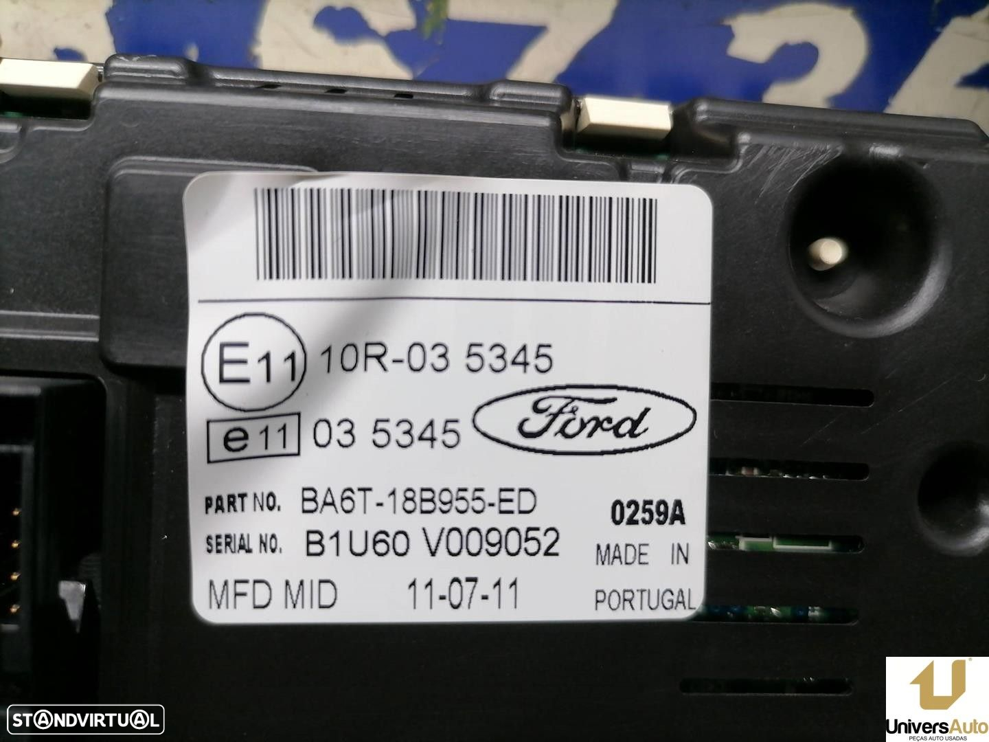 ECRÃ MULTIFUNÇÕES FORD FIESTA VI 2011 -BA6T18B955ED - 2