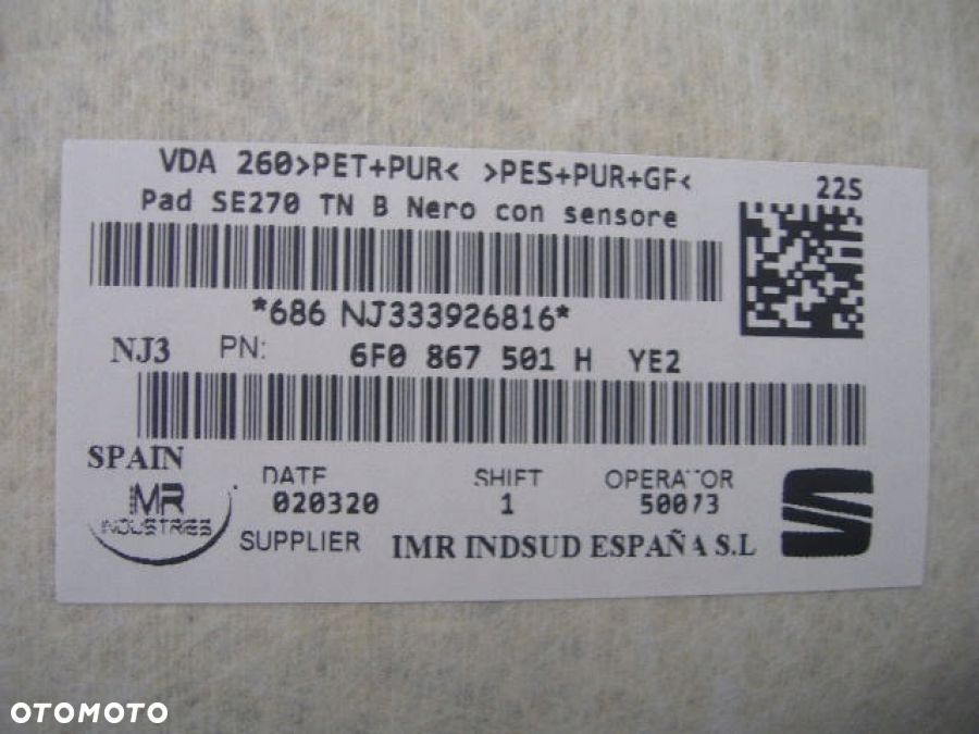 SEAT IBIZA V FR PODSUFITKA SUFIT TAPICERKA czarna - 5