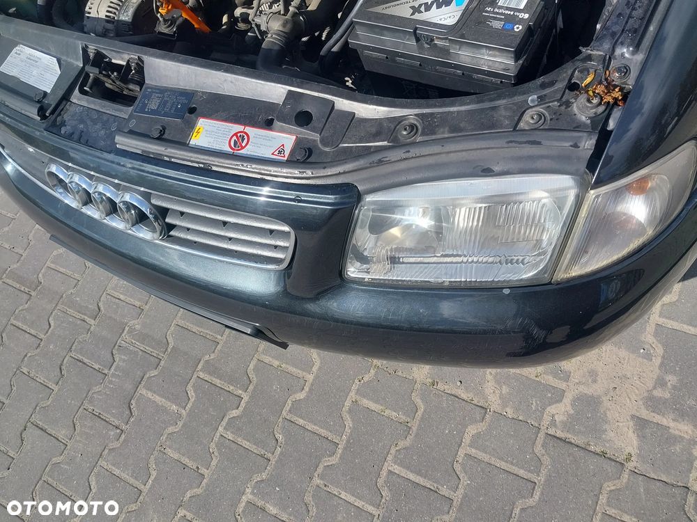 Przód kompletny Audi A3 8L kolor LZ9V LZ9U zderzak maska lampa przednia grill błotnik atrapa dokładka chłodnica pas wzmocnienie KOMPLET DO ZAŁOŻENIA bez malowania CZARNY - 9