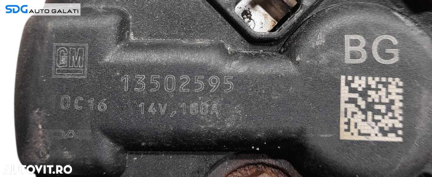 Alternator 100A 14V Opel Insignia A 1.8 Benzina B18XER A18XER 2008 - 2017 Cod 13502595 [N1192] - 6