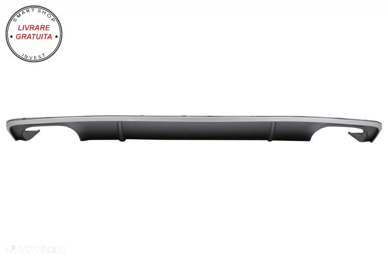 Difuzor Bara Spate cu Oranemnte Evacuare Audi A4 B9 8W S-line (2016-2018) Sedan Av- livrare gratuita - 4