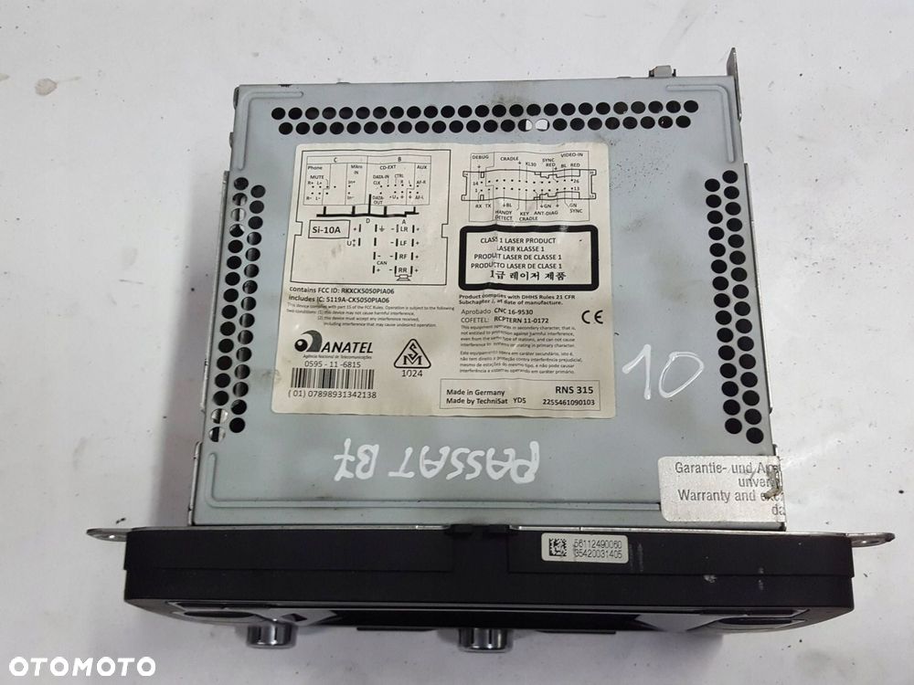 VW PASSAT B7 10-14r NAWIGACJA RADIO CD 3C8035279G - 2