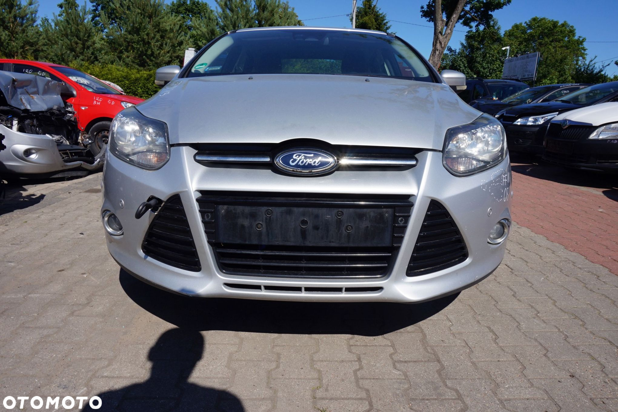 MASKA ZDERZAK BŁOTNIKI LAMPY FOCUS III MK3 OB 0B  FORD 2010-2014 SREBRNY PRZÓD KOMPLETNY - 5