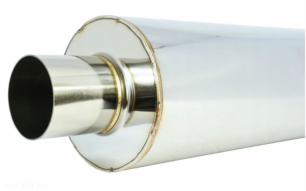 Tłumik Końcowy PRZELOTOWY wejście 63mm Końcówka 104mm JDM nierdzewka - 3