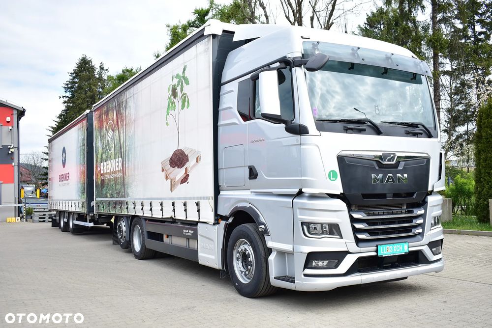 MAN TGX 26.470 Euro 6 D/ Zestaw Tandem przejazdowy 120m³/ Firanka 38 EPAL /TG3/ GM/ / Dachy podnoszone / Sprowadzony !