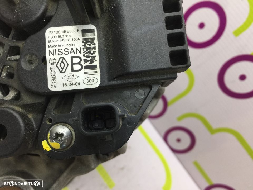 Alternador Renault Kadjar / Nissan Qashqai 1.2TCe 130Cv de 2018  - Ref: 231004BE0BF - NO50148 - 3