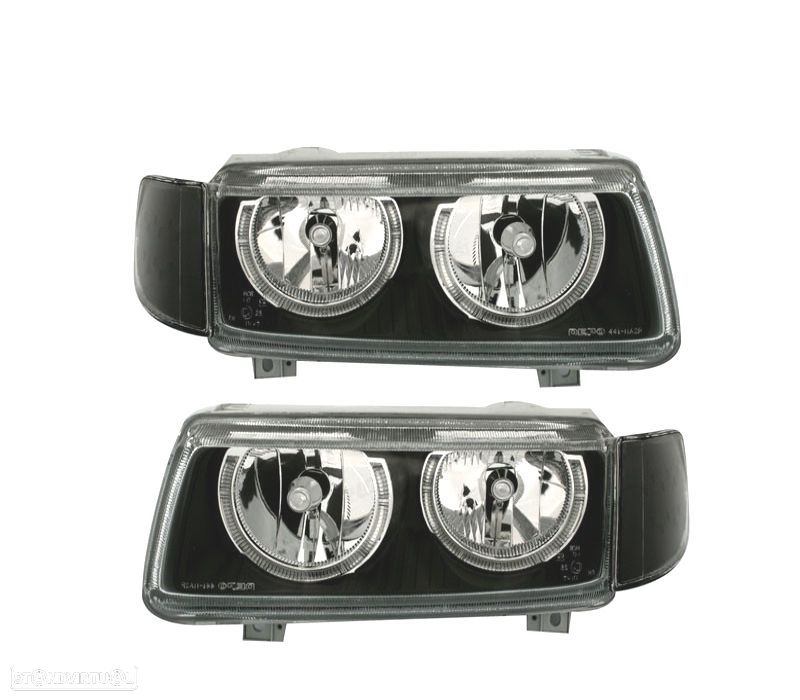 FARÓIS VOLKSWAGEN VW PASSAT 93-96 ANGEL EYES FUNDO PRETO - 1
