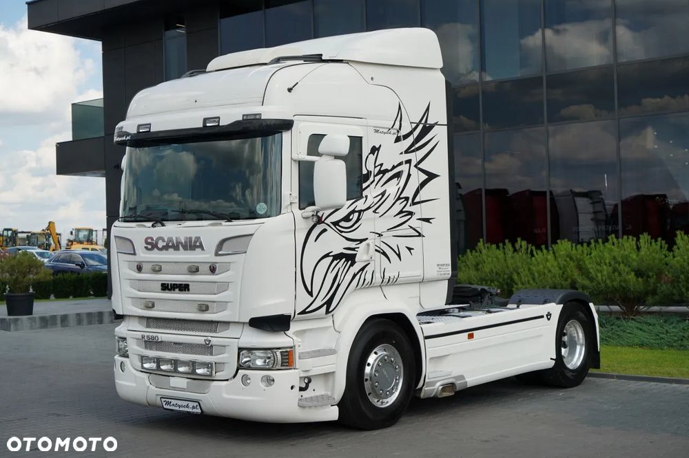 Scania R 580 / V8 / RETARDER / CAŁA NA PODUSZKACH / KLIMA POSTOJOWA / SKÓRY / OPONY 100 % / PO ZŁOTYM KONTRAKCIE SERWISOWYM - 3