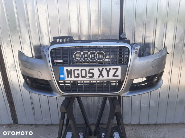 ZDERZAK PRZOD GRILL AUDI A4 B7 S-LINE SPRYSKI XENON KOMPLETNY LY7G