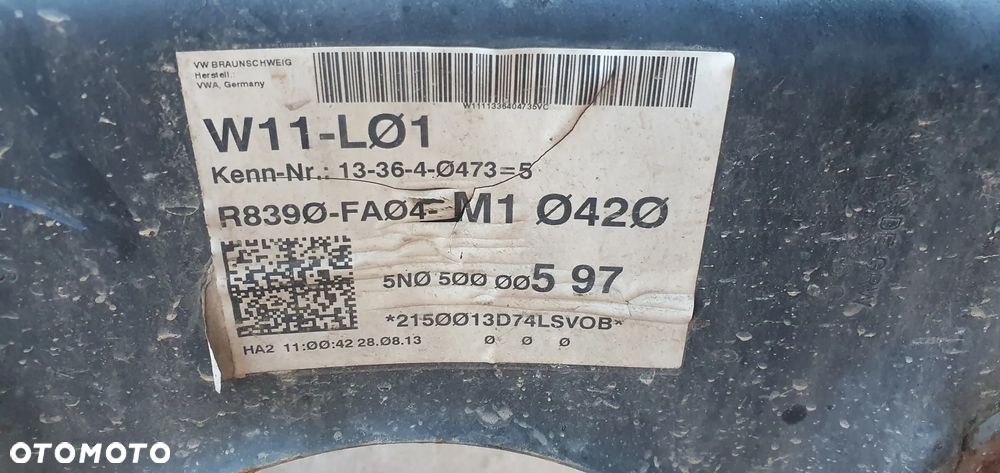 Wózek sanki belka zawieszenia tył VW Tiguan I Lift 2.0 TDI 4x4 5N0500005 5N0505235AF - 8