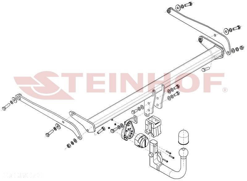 Wypinany hak holowniczy + Moduł 7 pin do Ford Puma od 2019 - 2