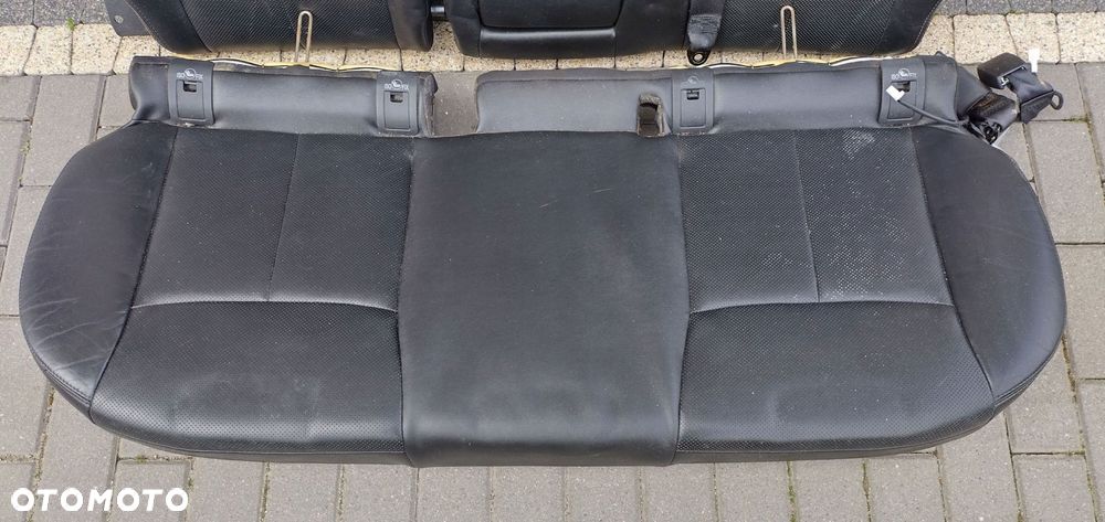 nissan qashqai 2 ii j11 13-16 kanapa tylna oparcie siedzisko czarna skóra - 3