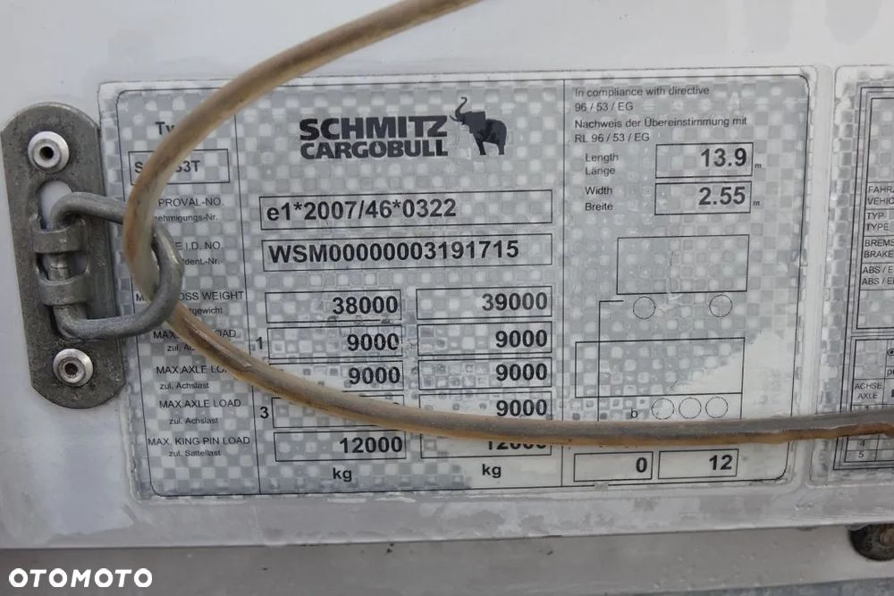 Schmitz Cargobull FIRANKA / VARIOS / OCYNK / OSIE SCHMITZ / NOWE PLANDEKI / DACH PODNOSZONY - 31
