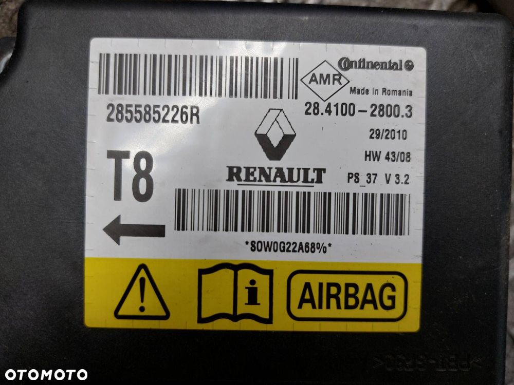 ZESTAW AIRBAG KOKPIT DESKA PODUSZKI PASY MODUŁ AIRBAG RENAULT MEGANE III - 5