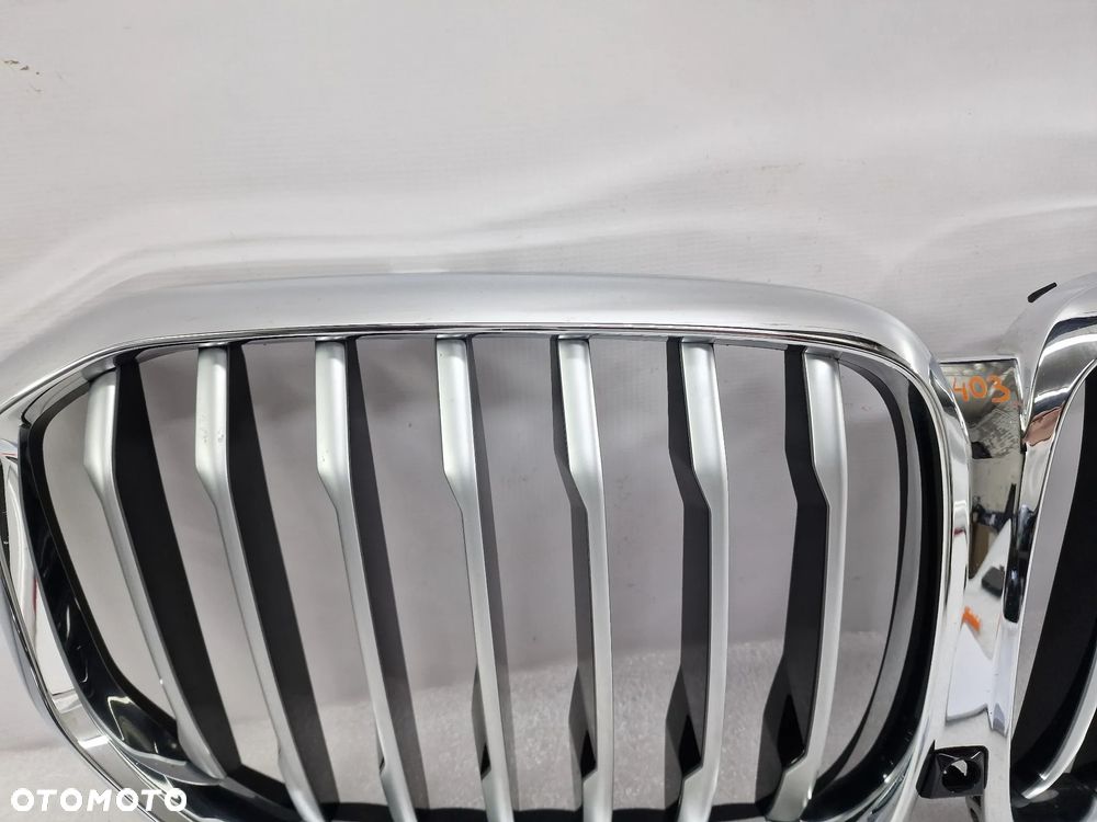 BMW X5 G05 19- ATRAPA / NERKI / GRILL PRZEDNI PRZÓD SATYNA + CHROM , NR 7454887 / 7454888 , NR AUKCJI GL403 - 5