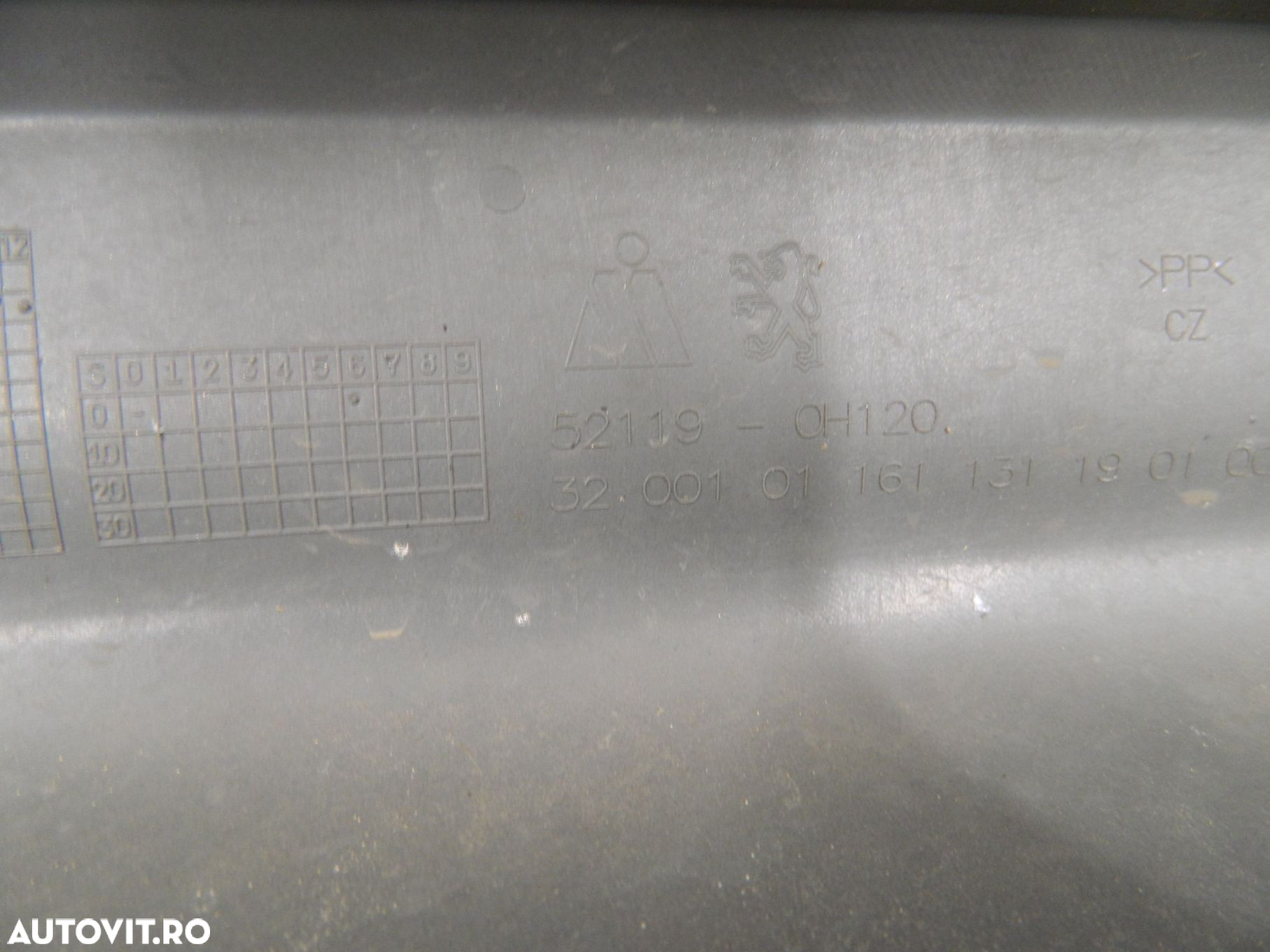 Bara fata Peugeot 107 facelift, 2012, 2013, 2014, 2015, 2016, 2017, 52119-0H120. - 7