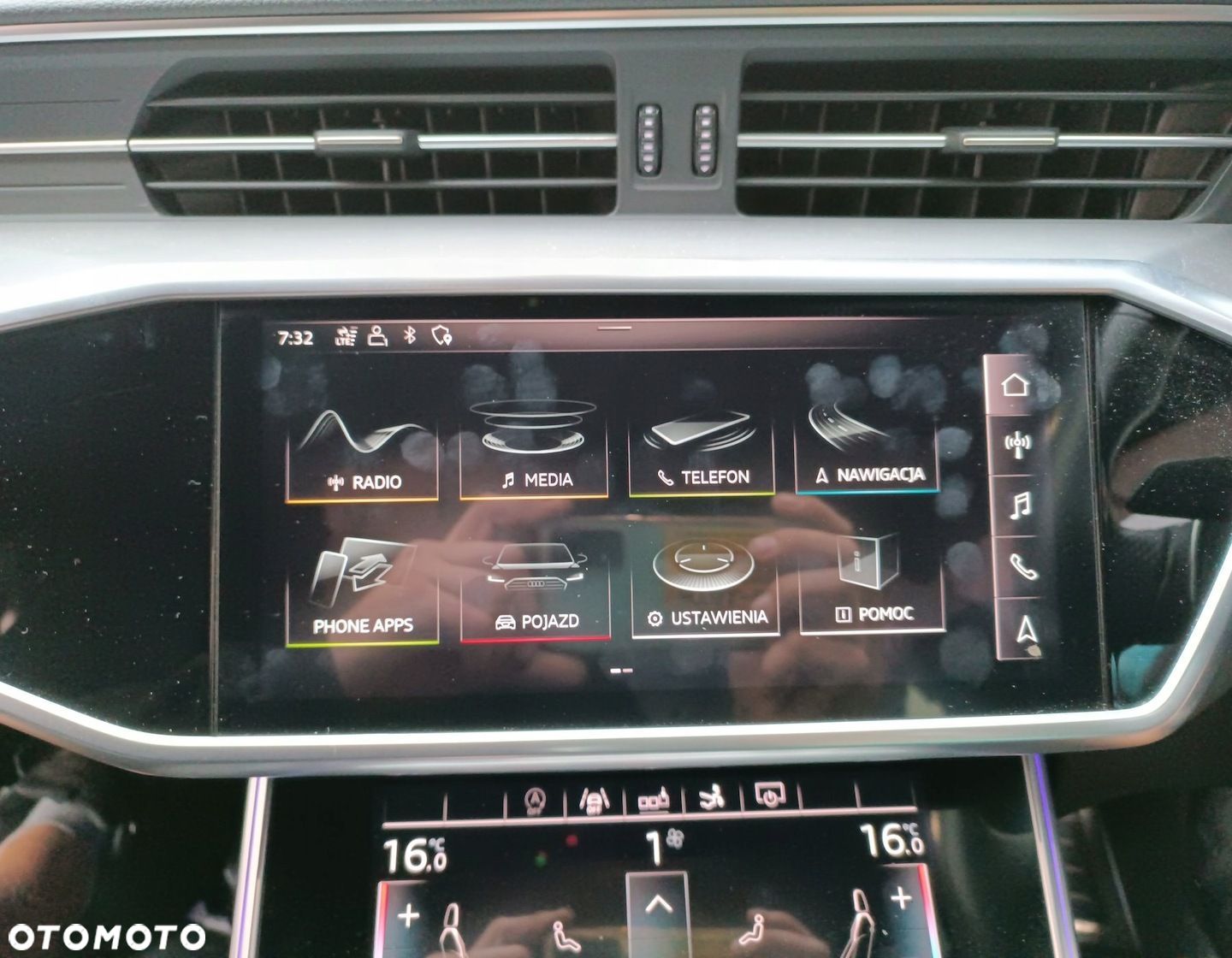 PANEL WYŚWIETLACZ EKRAN NAWIGACJI RADIA AUDI A7 C8 4K0919605 - 1