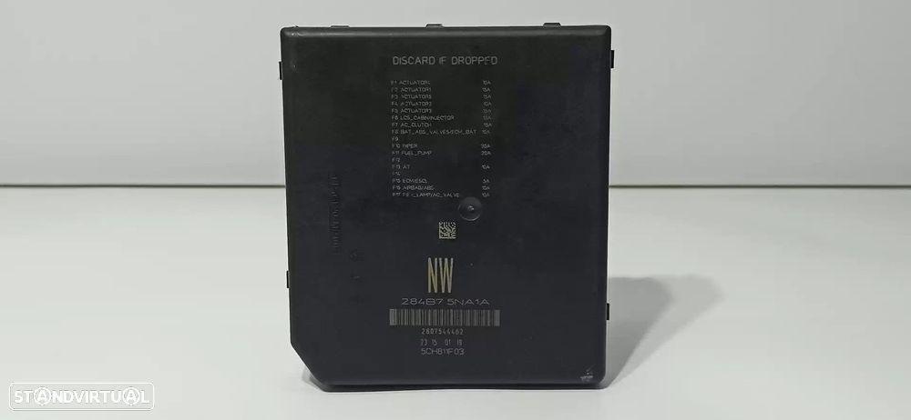 CAIXA RELÉS / FUSÍVEIS NISSAN QASHQAI II TODO TERRENO, FECHADA 2019 -284B75NA1A - 2