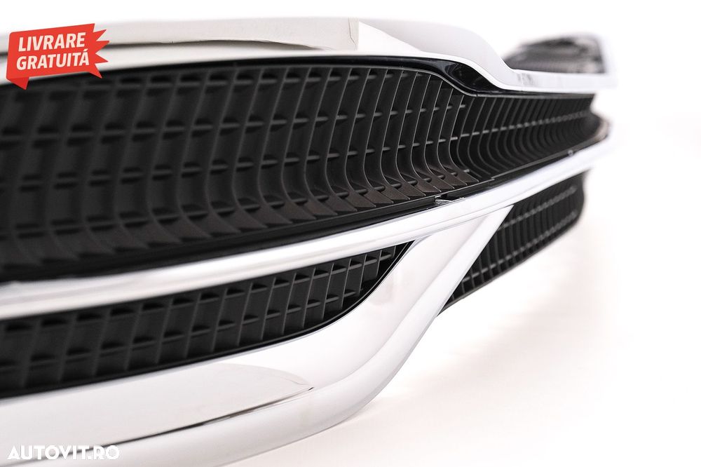 Accesorii Bara Fata Mercedes S-Class W222 Facelift Sedan (2017-2020) Chrome M-Desi- livrare gratuita - 3