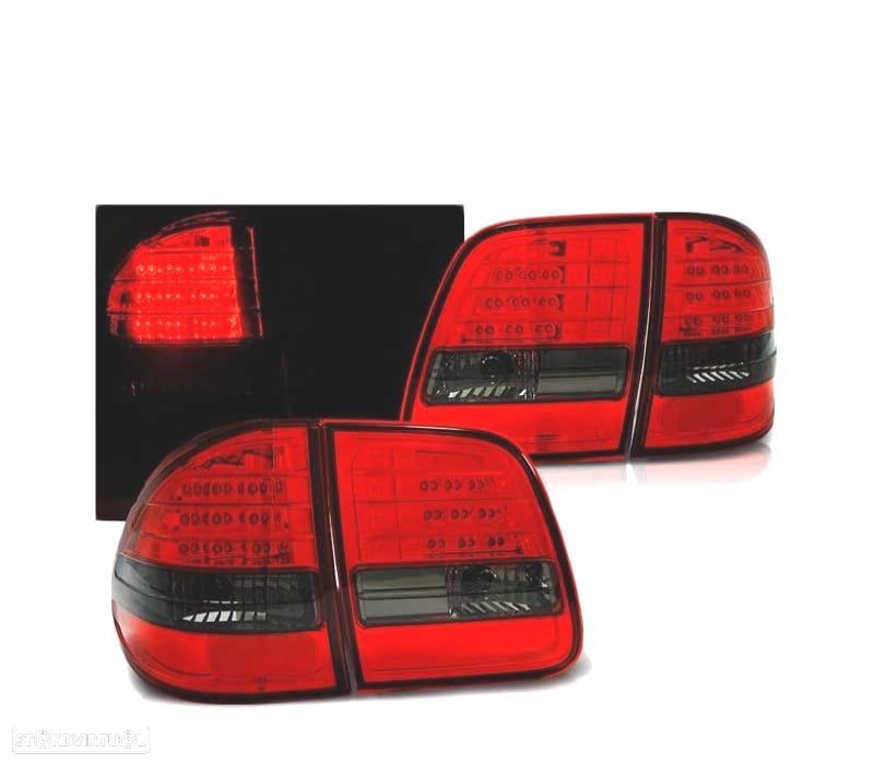 FAROLINS TRASEIROS LED FUMADOS MERCEDES W210 95-02 KOMBI RS - 1