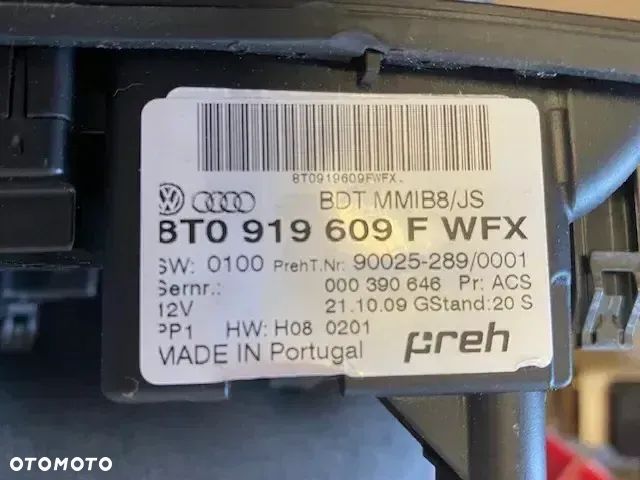 PANEL STEROWANIA MMI AUDI A4 B8 8T0919609F  8T0919609 - 6