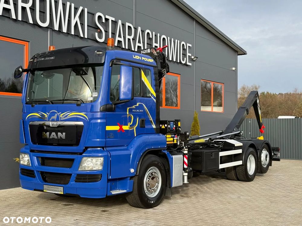 MAN TGS TGX TGM 26.360 // hakowiec // żuraw HMF 1420 K2 // 6x2 kipper crane kran żuraw dźwig - 6