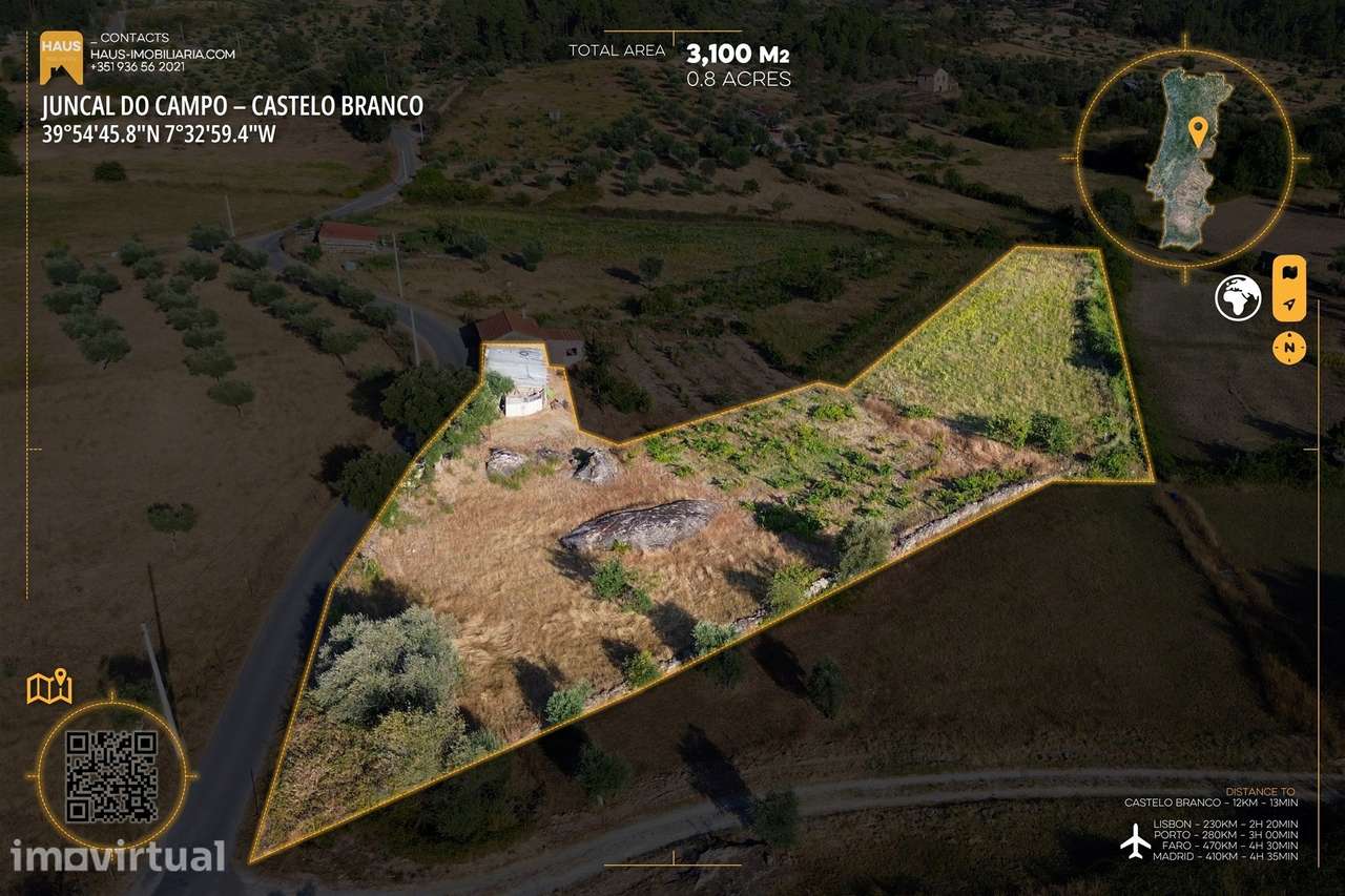 Quinta da Ribeira: Terreno Plano com Construção - Juncal do Campo - Grande imagem: 3/26