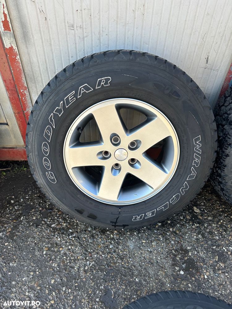 Set jante aliaj JEEP WRANGLER 2007-2016 cu cauciucuri GOODYEAR , M+S ,245/75R17 - 2