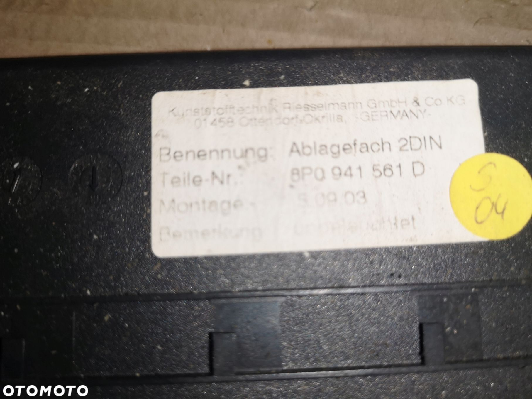 WIZYTOWNIK SZUFLADKA AUDI A3 LIFT 8P0941561D - 4