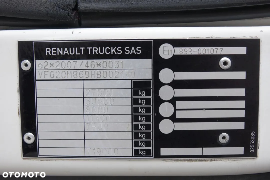 Renault PREMIUM D26 WIDE / CHŁODNIA / CARRIER SUPRA 1150 / AUTOMAT / EURO 6 / WINDA ZAŁADUNKOWA / OŚ PODNOSZONA SKRĘTNA / ROLETA - 37
