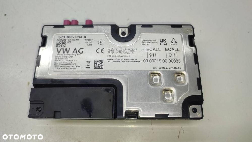 MODUŁ STEROWNIK USŁUGI ONLINE SKODA OCTAVIA IV LIFT EUROPA 571035284A - 3