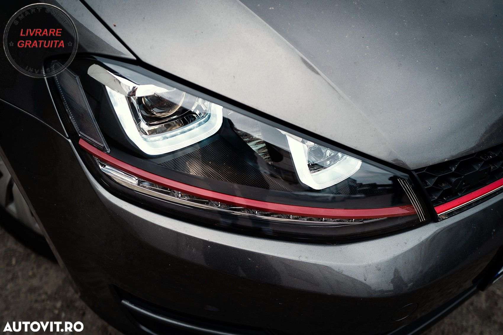 Faruri 3D LED VW Golf 7 VII (2012-2017) R20 GTI Design Semnal Dinamic LED- livrare gratuita - 12