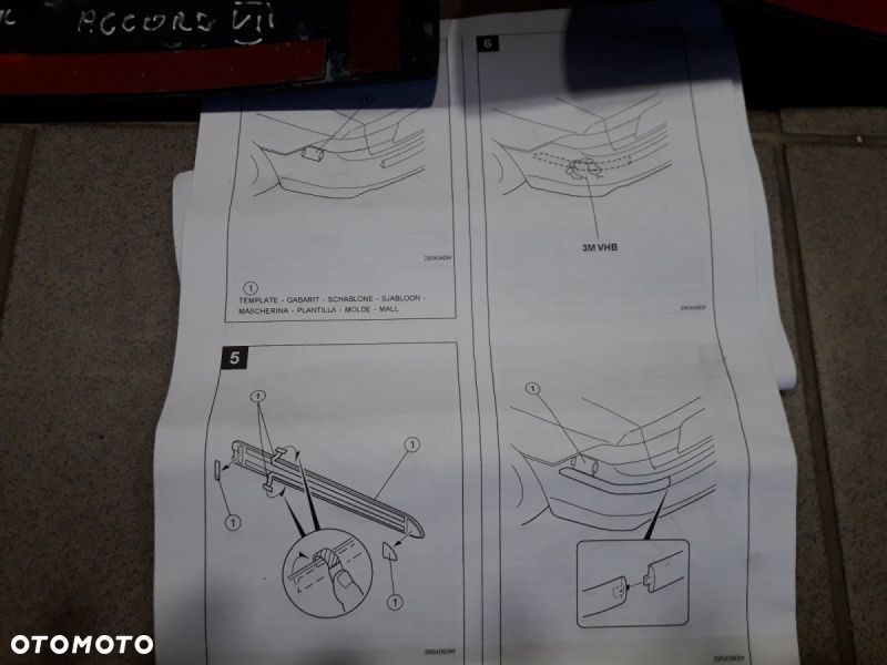 LISTWY ZDERZAKA TYLNEGO HONDA ACCORD VII KPL NOWE - 4