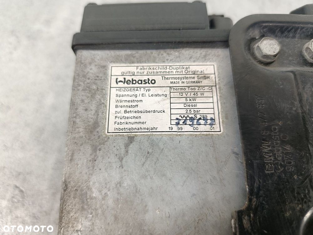 WEBASTO BMW 3 E46 8383759 63861A WEBASTO THERMO TOP Z 2.0 D 320d - 6