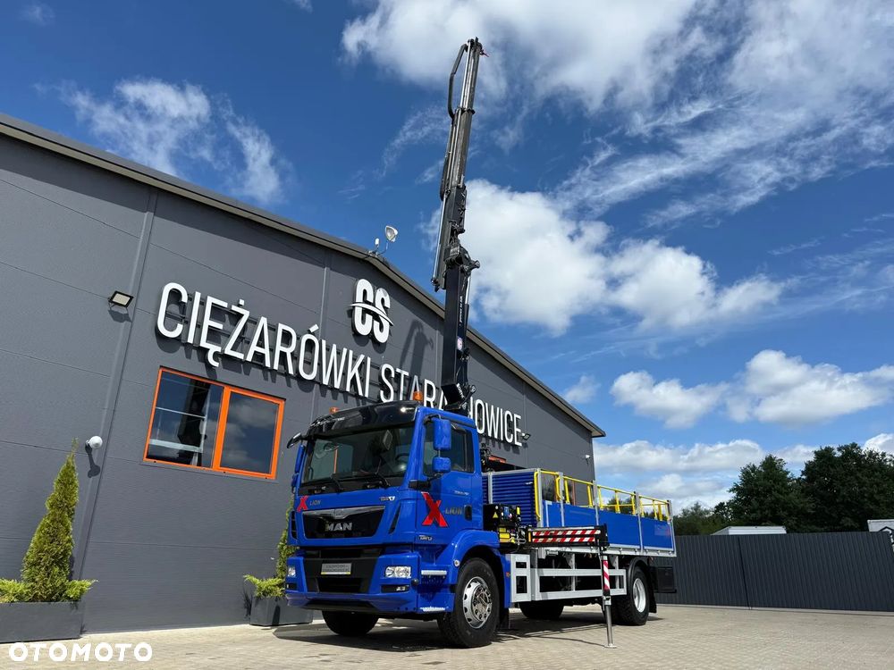 MAN TGM TGL TGS 18.250 E6 //skrzyniowy z HDS // 4x2 // żuraw HMF 1420 K2 HDS dzwig kran crane budowlanka