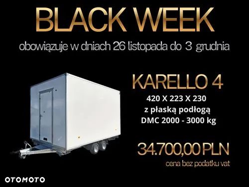 Esselmann Karello 4 m  wzmocniona przyczepa GASTRONOMICZNA handlowa sklep bar