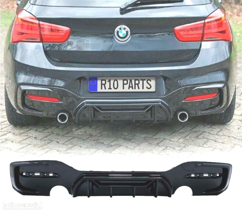 DIFUSOR BMW F20 LCI 15-19 LOOK M COMPETITION PRETO BRILHANTE - 1