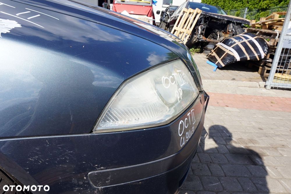 MASKA ZDERZAK BŁOTNIKI LAMPY OCTAVIA II 1Z5 9901 LV7F  SKODA 2004-2008 SZARY PRZÓD KOMPLETNY - 24