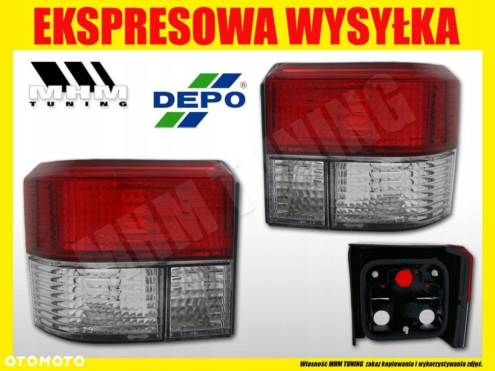 Lampy tyl ne kpl Tuning Clear VW T4 Transporter Multivan Caravelle 90-2003 - 3