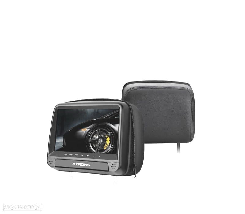 ENCOSTO DE CABEÇA MULTIMEDIA DVD 9" PULGADAS TACTIL COR EM PRETO - 1