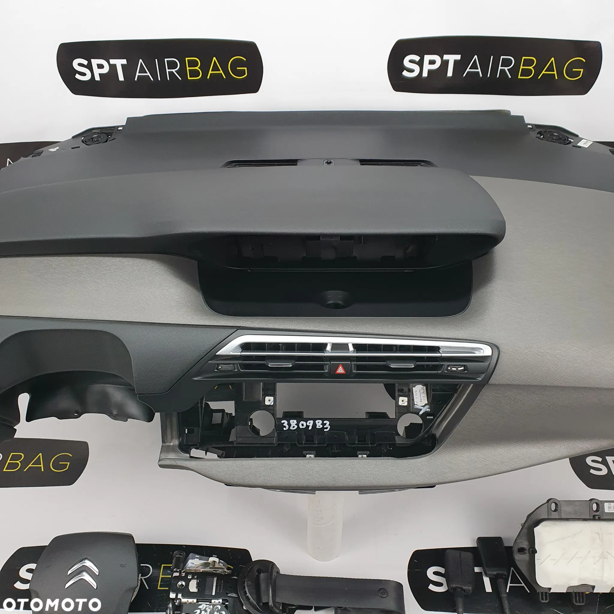 CITROEN C4 PICASSO C4 GRAND PICASSO DESKA ROZDZIELCZA KONSOLA KOKPIT PULPIT PODUSZKI AIRBAG AIR BAG PASY KIT SET - 3