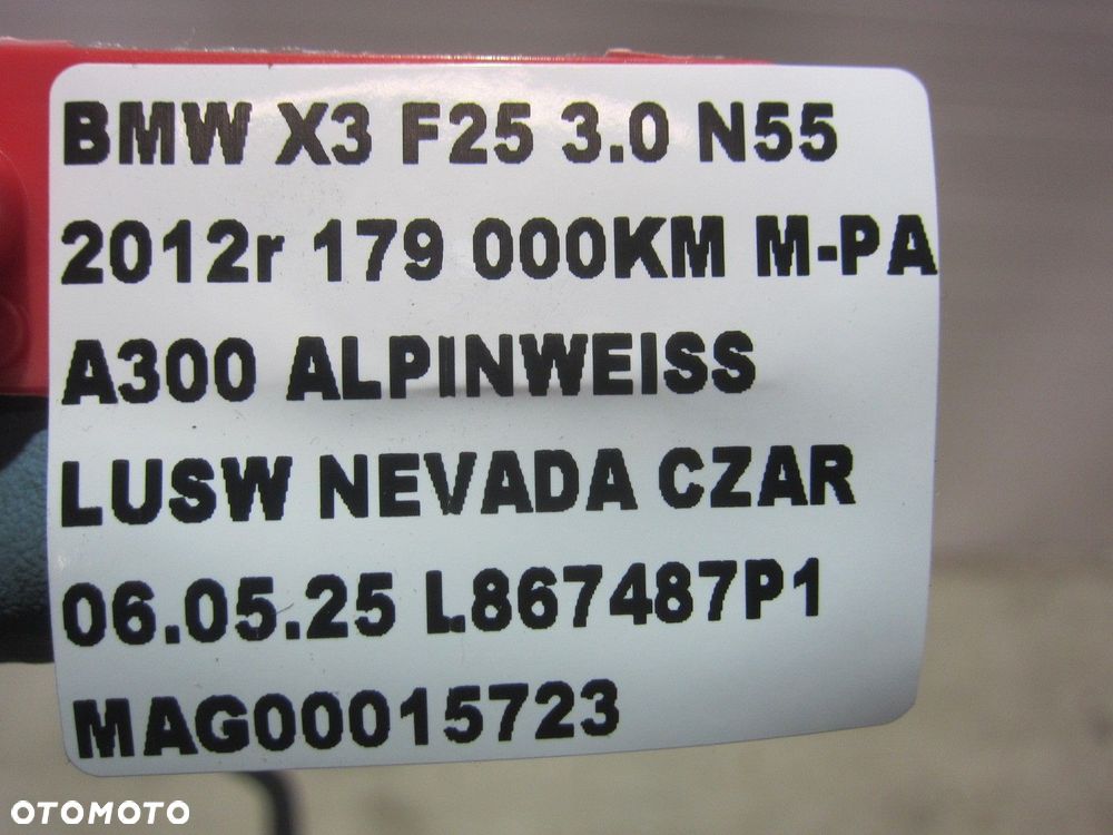 BMW X3 F25 KRÓCIEC WODNY WĄŻ RURA N55 17127601849 7601849 7601862 N55B30 - 10