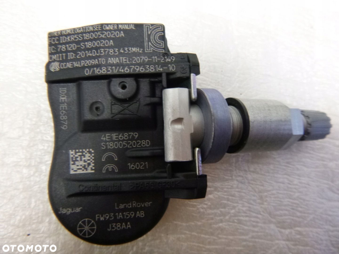 JAGUAR F-TYPE X152 XE X760 XF X260 X250 LAND ROVER DISCOVERY IV L319 DISCOVERY SPORT L550 FREELANDER L359 RANGE ROVER EVOQUE L538 SPORT L320 VOGUE L322 CZUJNIK CIŚNIENIA OPON TPMS 433  MHz NOWY ORYGINAŁ - 6