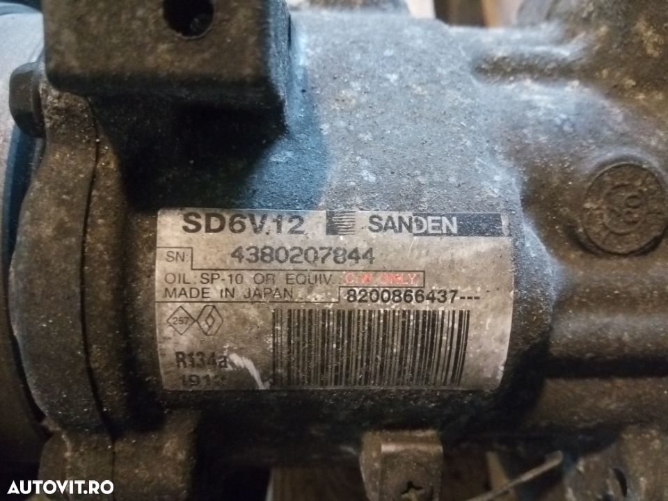 Compresor AC 1.5dci 8200866437 Renault Clio Kangoo Qashqai Micra 1.5dci Modus 1.5dci euro 3 euro 4 - 4